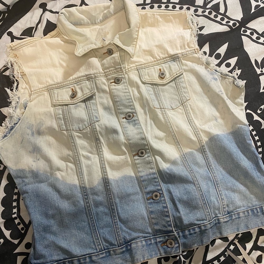 Custom Bleached Denium Vest
